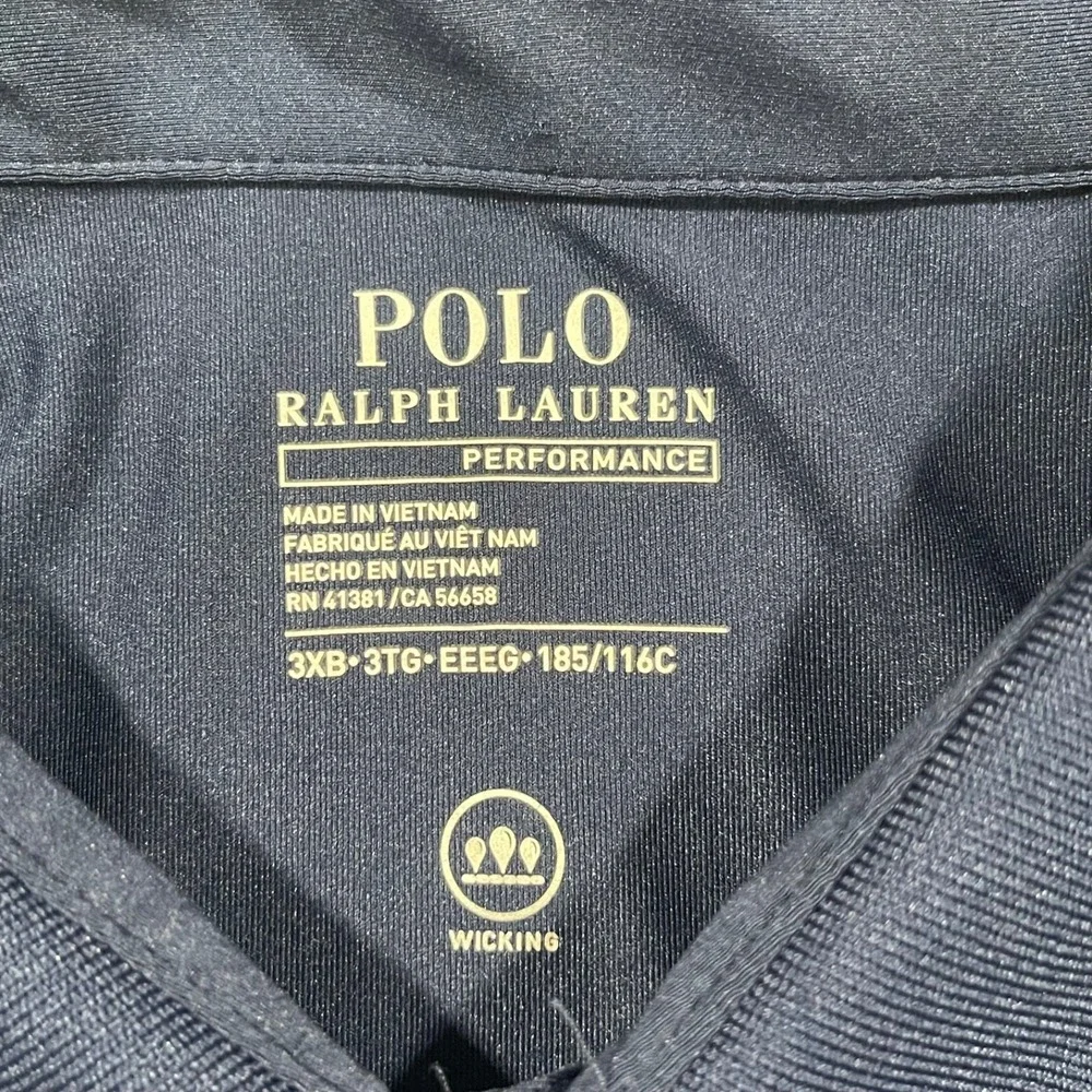 Polo Ralph Lauren Shirt Mens 3XB Blue Polo Performance Wicking Short Sleeve